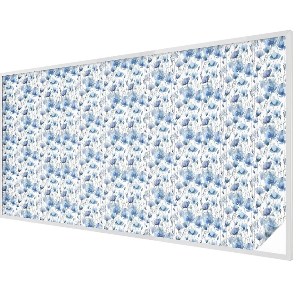 Wallfluent Film dépoli blanc adhésif 200x116 cm décoratif vitrail Fleurs À L'aquarelle 1 rol.