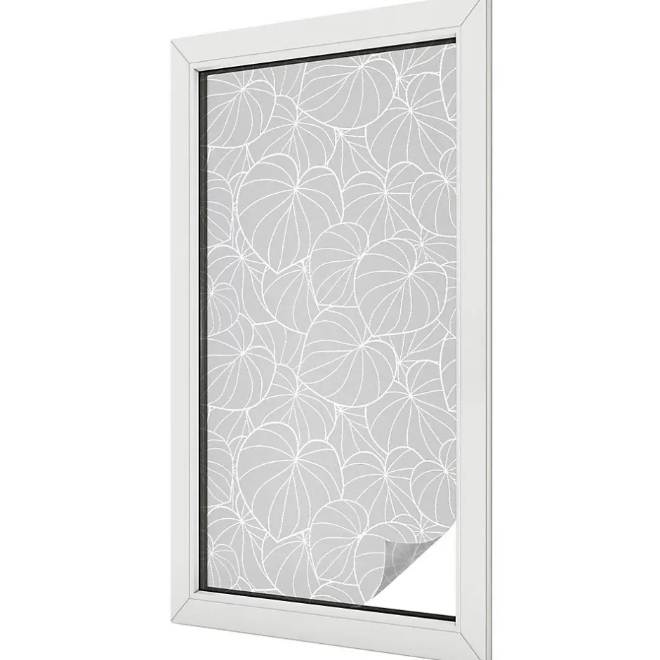 Film dépoli blanc adhésif 50x100 cm décoratif vitrail Élégance Feuillue 1 rol.-Wallfluent Sale