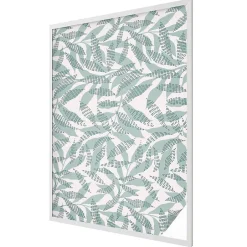 Wallfluent Film dépoli blanc adhésif 100x146 cm de protection d'intimité Feuilles Vertes 1 rol.