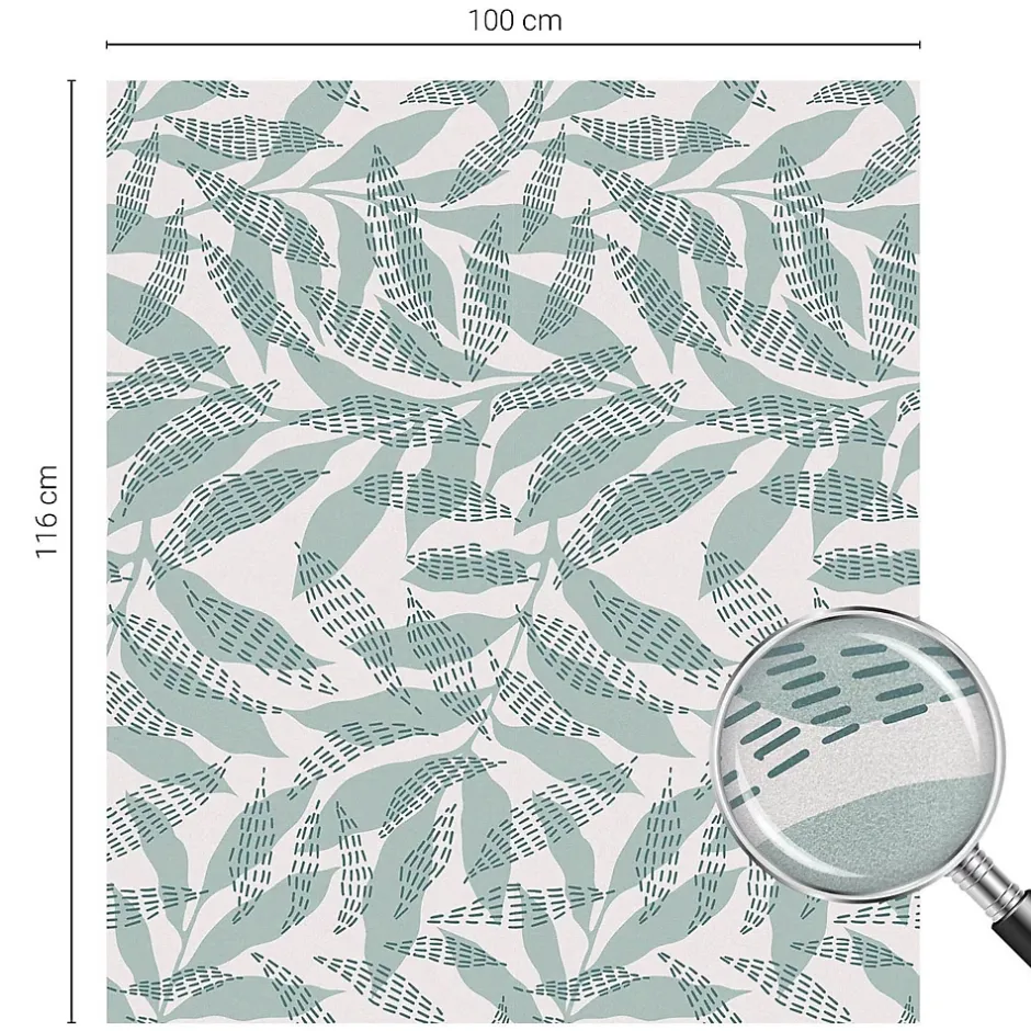 Film dépoli blanc adhésif 100x116 cm de protection d'intimité Feuilles Vertes 1 rol.-Wallfluent Clearance