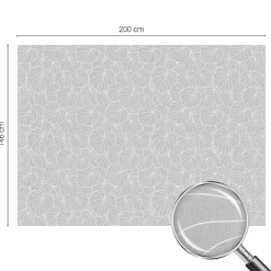 Film dépoli blanc adhésif 200x146 cm décoratif vitrail Élégance Feuillue 1 rol.-Wallfluent New