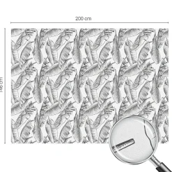 Film dépoli blanc adhésif 200x146 cm Protège efficacement l'intimité Feuilles Tropicales 1 rol.-Wallfluent Best
