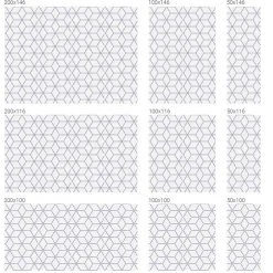 Wallfluent Film dépoli blanc adhésif 200x146 cm d'Intimité pour Fenêtre Rayures Losanges Violets 1 rol.