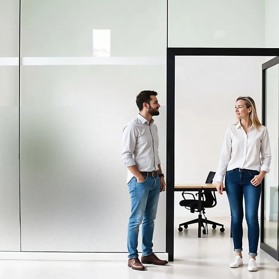 Film dépoli repositionnable translucide - 120 cm x 5 m - en Rouleau - DIMEXACT