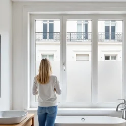 Film dépoli repositionnable blanc - 60 cm x 1 m - en Rouleau - DIMEXACT- Discount