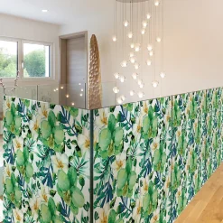 Ambiance Sticker Film Fenêtre Anti Regard Occultant - ORCHIDÉE VERTE XL - Stickers pour Vitres & Porte de Douche - 40X200cm