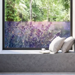Film Fenêtre Anti Regard Occultant - CHAMP DE LAVANDE - Stickers pour Vitres & Porte de Douche - 40x100cm-Ambiance Sticker Sale