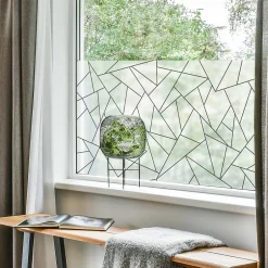 Film Fenêtre Anti Regard Occultant - MOTIF GÉOMÉTRIQUE GRIS - Stickers pour Vitres & Porte de Douche - 40x100cm-Ambiance Sticker Discount