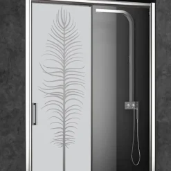 Ambiance Sticker Film Fenêtre Anti Regard Occultant - PLUME - Stickers Autocollant Brise-Vue pour Vitre & Porte de Douche - 120x35cm