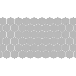 Ambiance Sticker Film Fenêtre Anti Regard Occultant - HEXAGONES - Stickers pour Vitre & Porte de Douche - 50 x 90 cm -50 stickers hexagones 10x9 cm