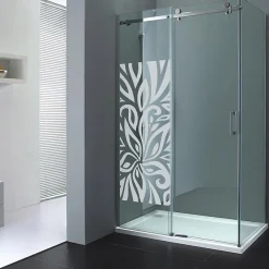 Ambiance Sticker Film Fenêtre Anti Regard Occultant - FLEUR DESIGN - Stickers Autocollant Brise-Vue pour Vitre & Porte de Douche - 150X55cm