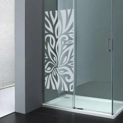 Ambiance Sticker Film Fenêtre Anti Regard Occultant - FLEUR DESIGN - Stickers Autocollant Brise-Vue pour Vitre & Porte de Douche - 150X55cm