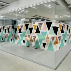 Film Fenêtre Anti Regard Occultant - TRIANGLES SCANDINAVES XL - Stickers pour Vitres & Porte de Douche - 40X200cm-Ambiance Sticker