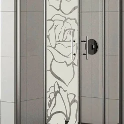 Ambiance Sticker Film Fenêtre Anti Regard Occultant - ROSES - Stickers Autocollant Brise-Vue pour Vitre & Porte de Douche - 120x35cm