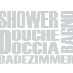 Film Fenêtre Anti Regard Occultant - DOUCHE MULTILINGUE - Stickers Autocollant Brise-Vue pour Vitre & Porte de Douche - 55x80cm-Ambiance Sticker Sale