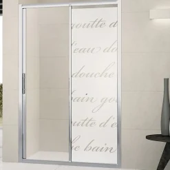 Film Fenêtre Anti Regard Occultant - DOUCHE LITTÉRAIRE - Stickers Autocollant Brise-Vue pour Vitre & Porte de Douche - 185x55cm-Ambiance Sticker Best