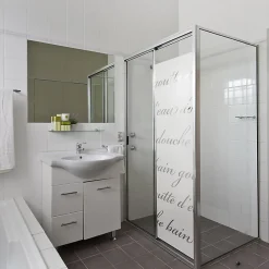 Film Fenêtre Anti Regard Occultant - DOUCHE LITTÉRAIRE - Stickers Autocollant Brise-Vue pour Vitre & Porte de Douche - 185x55cm-Ambiance Sticker Best