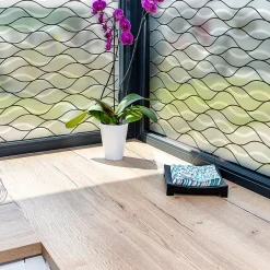 Film Fenêtre Anti Regard Occultant - VAGUES MODERNES - Stickers pour Vitres & Porte de Douche - 40x100cm-Ambiance Sticker Online