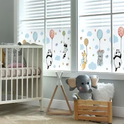 Film Fenêtre Anti Regard Occultant - ANIMAUX HEUREUX ENVOLÉS - Stickers pour Vitres & Porte de Douche - 40x100cm-Ambiance Sticker Best