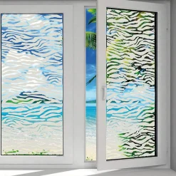 Film Fenêtre Anti Regard Occultant - MOTIF PEAU DE TIGRE - Stickers Autocollant Brise-Vue pour Vitre & Porte de Douche - 150x45cm-Ambiance Sticker Sale