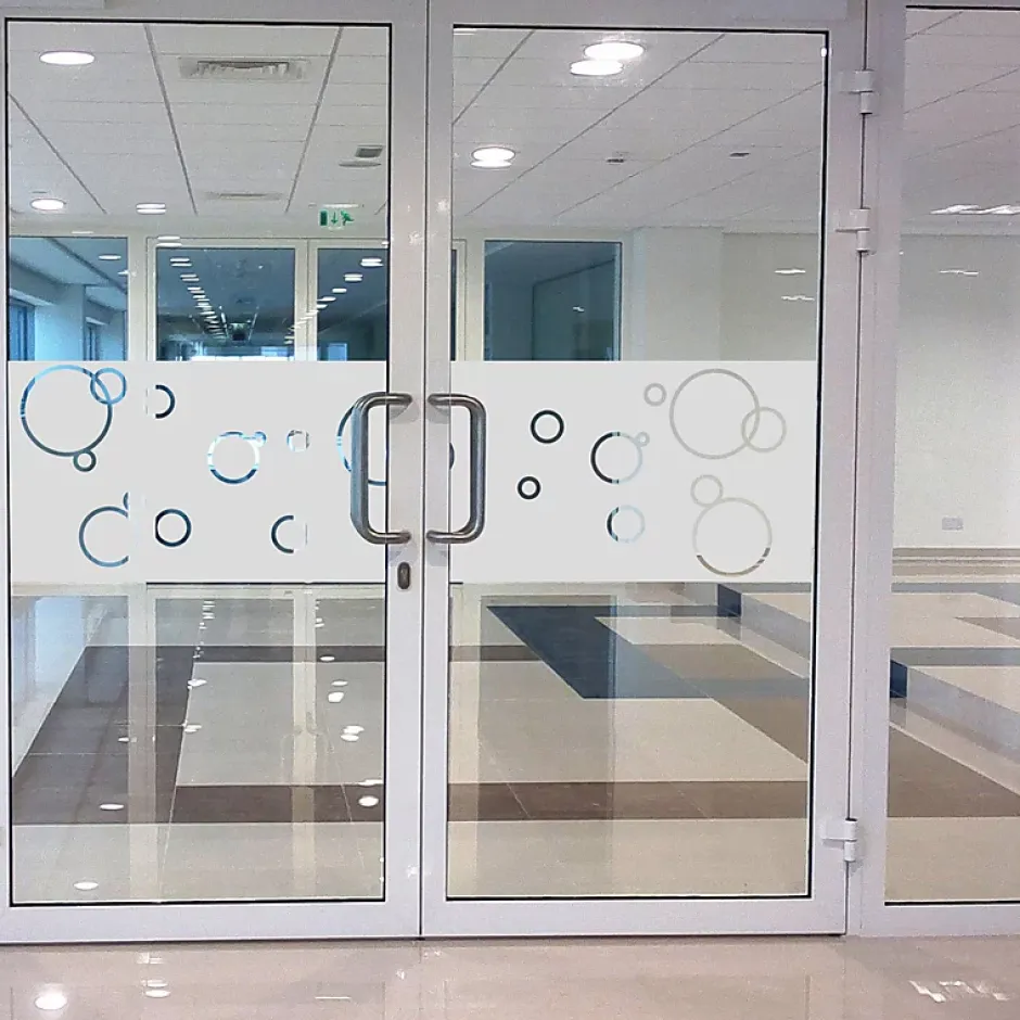 Film Fenêtre Anti Regard Occultant - BULLES DE SAVON - Stickers Autocollant Brise-Vue pour Vitre & Porte de Douche - 55x200cm-Ambiance Sticker New