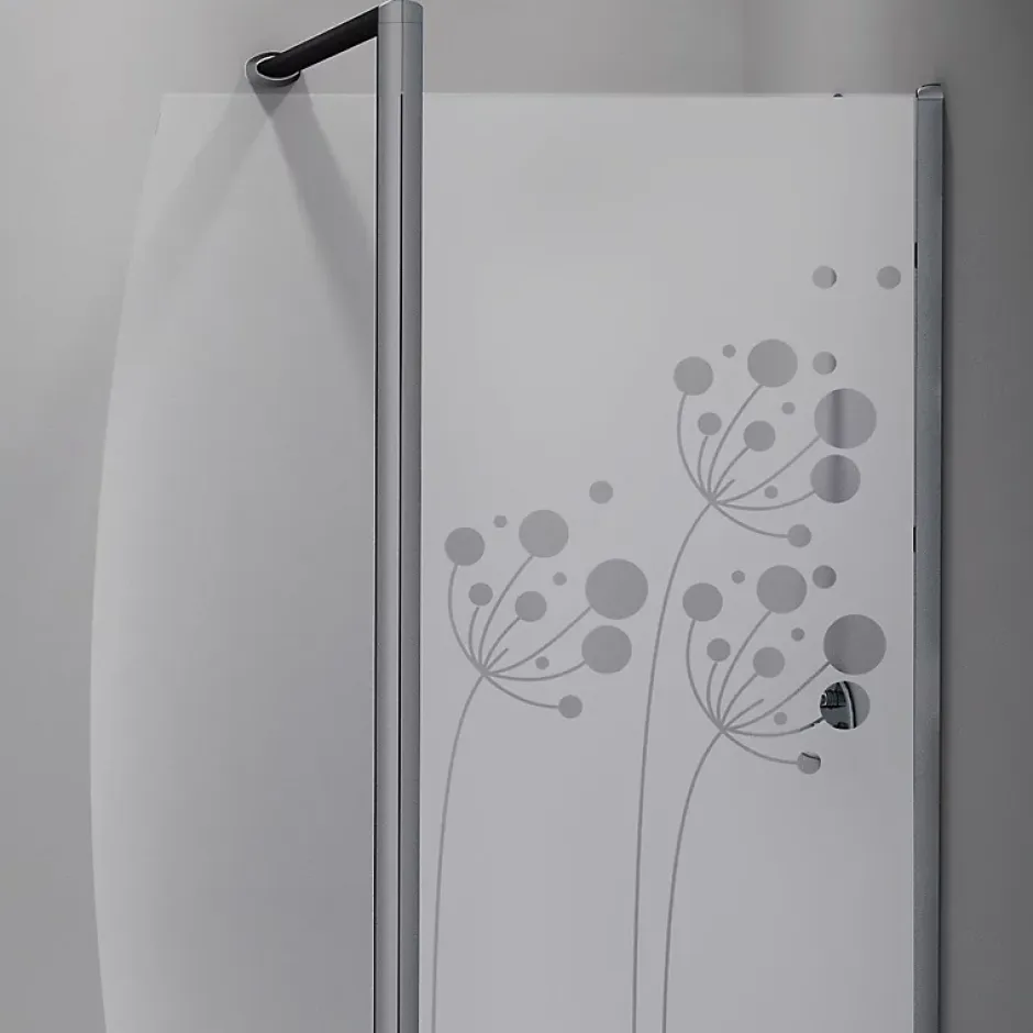 Ambiance Sticker Film Fenêtre Anti Regard Occultant - FLEURS ARTISTIQUES - Stickers Autocollant Brise-Vue pour Vitre & Porte de Douche - 145x55cm