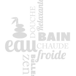 Ambiance Sticker Film Fenêtre Anti Regard Occultant - DOUCHE ZEN - Stickers Autocollant Brise-Vue pour Vitre & Porte de Douche - 100x80cm