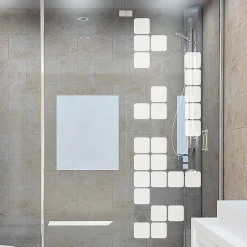 Film Fenêtre Anti Regard Occultant - JEUX DE CUBES - Stickers Autocollant Brise-Vue pour Vitre & Porte de Douche - 115x35cm-Ambiance Sticker Sale