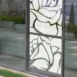 Film Fenêtre Anti Regard Occultant - ROSES - Stickers Autocollant Brise-Vue pour Vitre & Porte de Douche - 185x55cm-Ambiance Sticker Sale