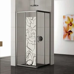 Film Fenêtre Anti Regard Occultant - ROSES - Stickers Autocollant Brise-Vue pour Vitre & Porte de Douche - 185x55cm-Ambiance Sticker Sale