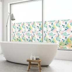 Film Fenêtre Anti Regard Occultant - COMPOSITION FLORALE XL - Stickers pour Vitres & Porte de Douche - 40X200cm-Ambiance Sticker
