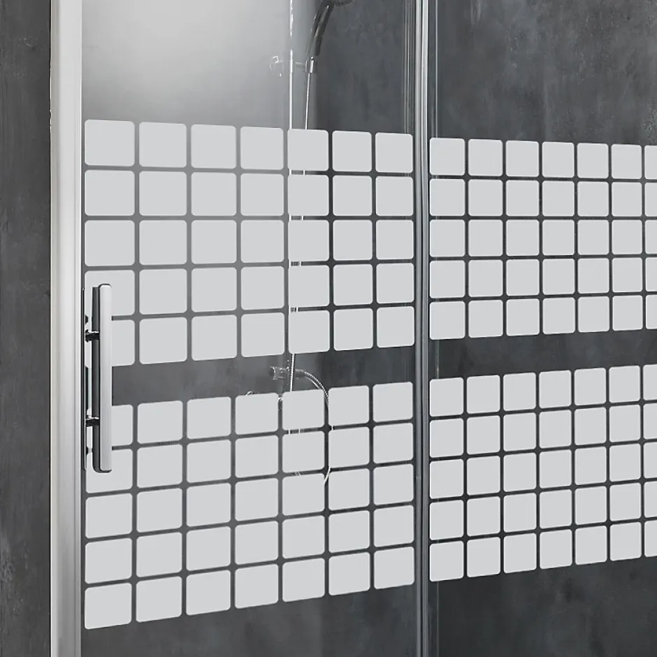 Ambiance Sticker Film Fenêtre Anti Regard Occultant - MOSAÏQUE - Stickers Autocollant Brise-Vue pour Vitre & Porte de Douche - 55x200cm