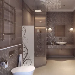 Ambiance Sticker Film Fenêtre Anti Regard Occultant - COURBES SÉDUISANTES - Stickers Autocollant Brise-Vue pour Vitre & Porte de Douche - 185x55cm