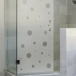 Ambiance Sticker Film Fenêtre Anti Regard Occultant - PETITES BULLES - Stickers Autocollant Brise-Vue pour Vitre & Porte de Douche - 110x55cm