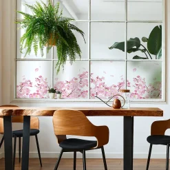 Film Fenêtre Anti Regard Occultant - FLEURS DE CERISIER - Stickers pour Vitres & Porte de Douche - 40x100cm-Ambiance Sticker New
