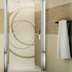 Film Fenêtre Anti Regard Occultant - COURBES DESIGN - Stickers Autocollant Brise-Vue pour Vitre & Porte de Douche - 95X35cm-Ambiance Sticker Sale