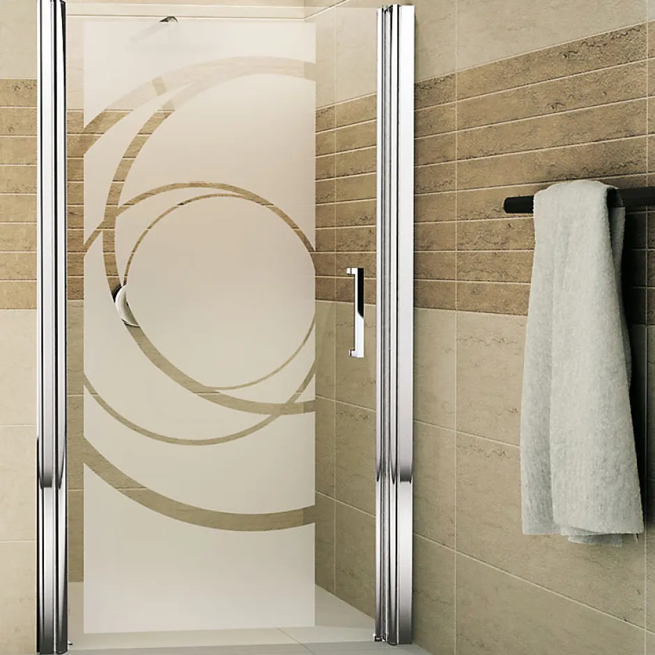 Film Fenêtre Anti Regard Occultant - COURBES DESIGN - Stickers Autocollant Brise-Vue pour Vitre & Porte de Douche - 95X35cm-Ambiance Sticker Sale