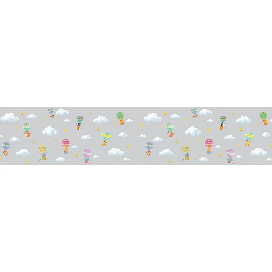 Ambiance Sticker Film Fenêtre Anti Regard Occultant - ANIMAUX EN MONTGOLFIÈRES XL - Stickers pour Vitres & Porte de Douche - 40X200cm