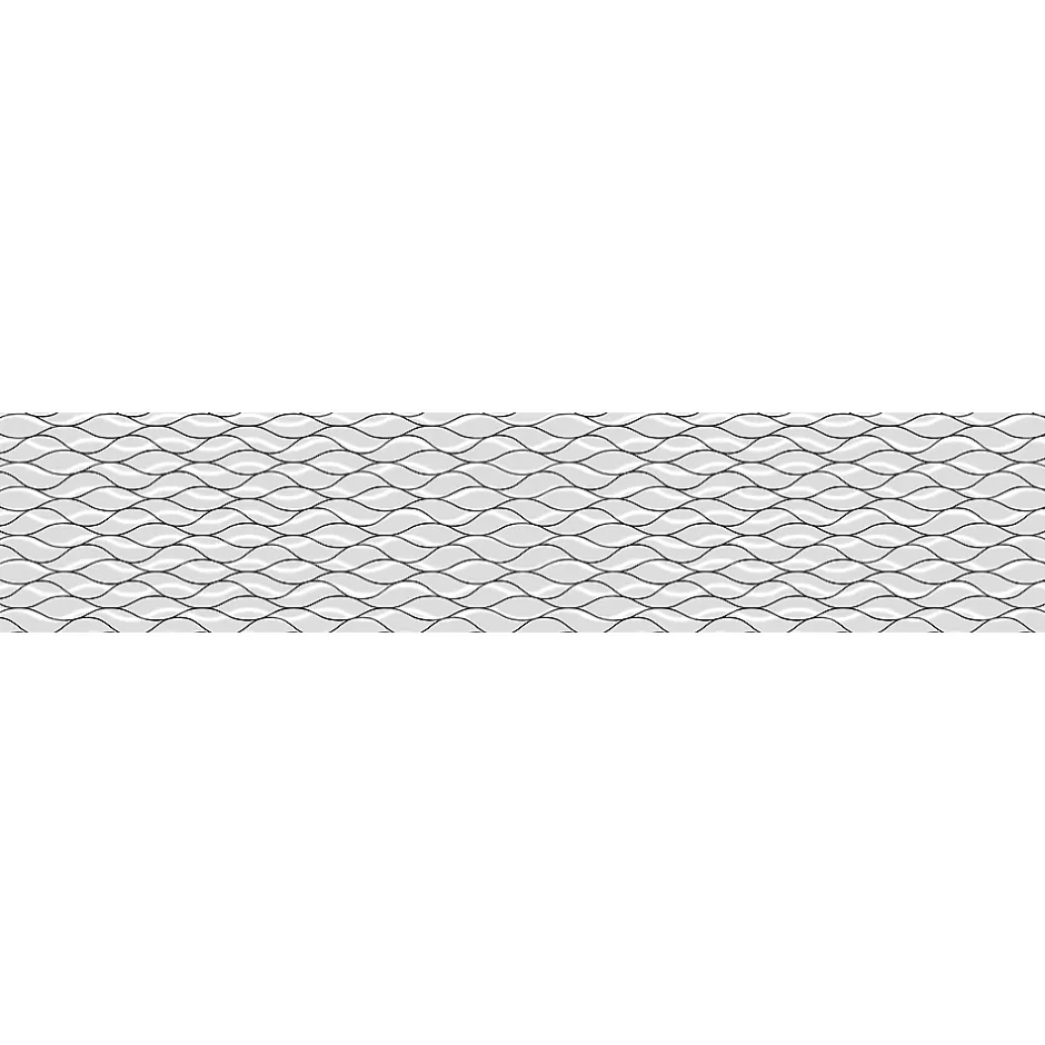 Ambiance Sticker Film Fenêtre Anti Regard Occultant - VAGUES MODERNES XL - Stickers pour Vitres & Porte de Douche - 40X200cm