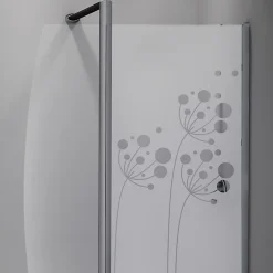 Ambiance Sticker Film Fenêtre Anti Regard Occultant - FLEURS ARTISTIQUES - Stickers Autocollant Brise-Vue pour Vitre & Porte de Douche - 200x75cm