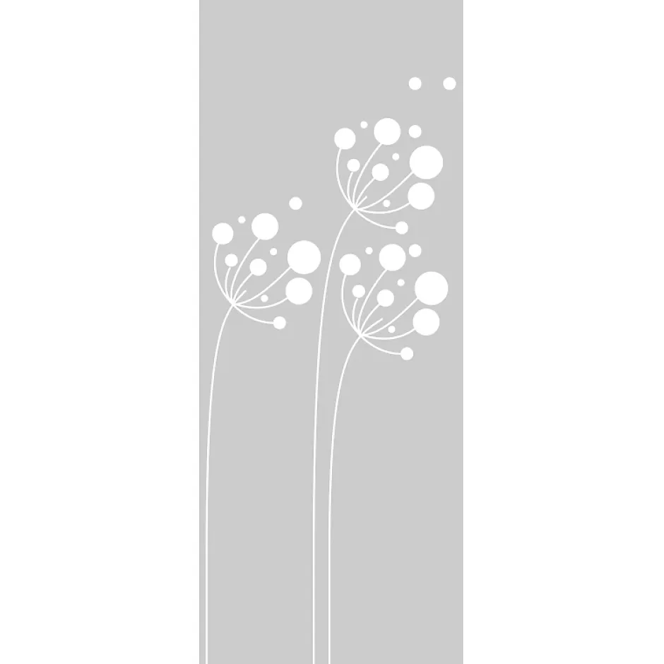 Ambiance Sticker Film Fenêtre Anti Regard Occultant - FLEURS ARTISTIQUES - Stickers Autocollant Brise-Vue pour Vitre & Porte de Douche - 200x75cm