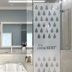 Film Fenêtre Anti Regard Occultant - SHOWER - Stickers Autocollant Brise-Vue pour Vitre & Porte de Douche - 120x35cm-Ambiance Sticker Clearance