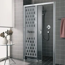 Film Fenêtre Anti Regard Occultant - SHOWER - Stickers Autocollant Brise-Vue pour Vitre & Porte de Douche - 120x35cm-Ambiance Sticker Clearance