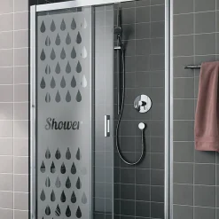 Ambiance Sticker Film Fenêtre Anti Regard Occultant - SHOWER - Stickers Autocollant Brise-Vue pour Vitre & Porte de Douche - 185x55cm