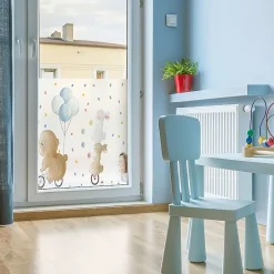 Ambiance Sticker Film Fenêtre Anti Regard Occultant - ÉLÉPHANT ET SES AMIS EN BALADE - Stickers pour Vitres & Porte de Douche - 40x100cm