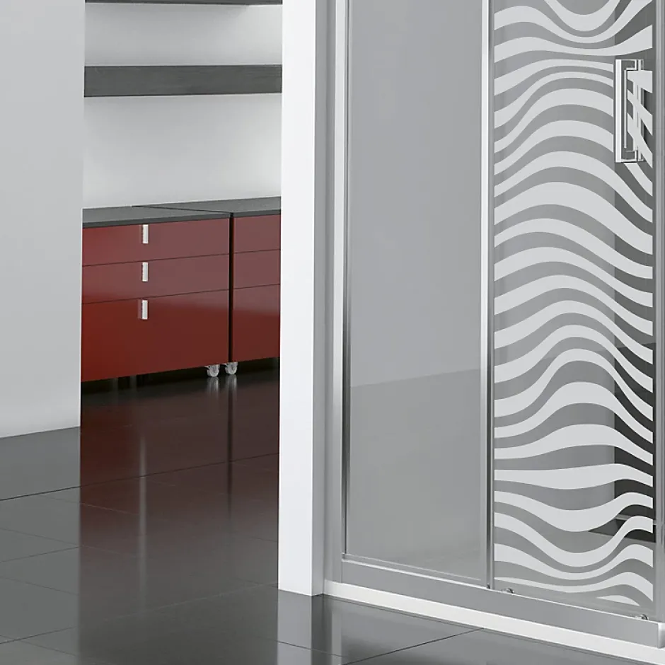 Ambiance Sticker Film Fenêtre Anti Regard Occultant - ILLUSION OPTIQUE - Stickers Autocollant Brise-Vue pour Vitre & Porte de Douche - 55x185cm