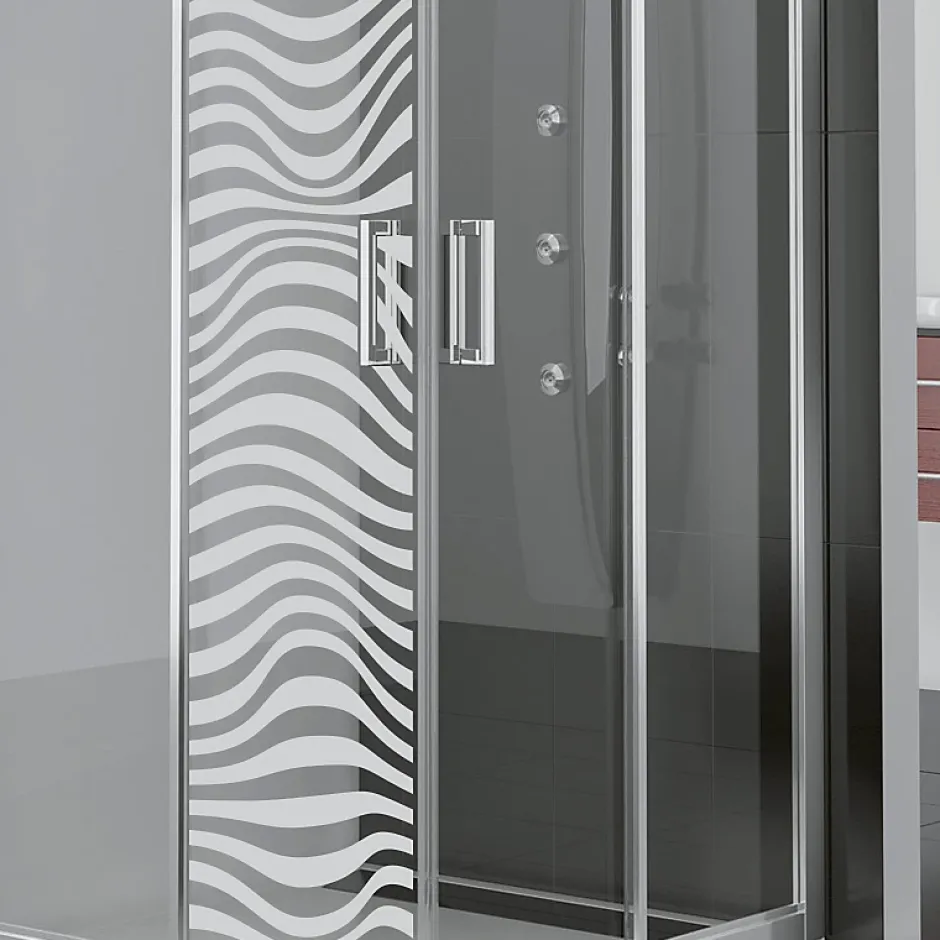 Ambiance Sticker Film Fenêtre Anti Regard Occultant - ILLUSION OPTIQUE - Stickers Autocollant Brise-Vue pour Vitre & Porte de Douche - 55x185cm