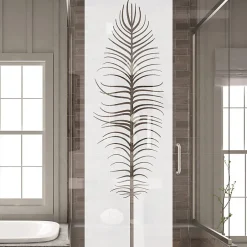 Film Fenêtre Anti Regard Occultant - PLUME - Stickers Autocollant Brise-Vue pour Vitre & Porte de Douche - 150x45cm-Ambiance Sticker Clearance