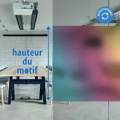 Film électrostatique dichroïque dépoli - 138 cm x 10 m - en Rouleau - DIMEXACT- Sale