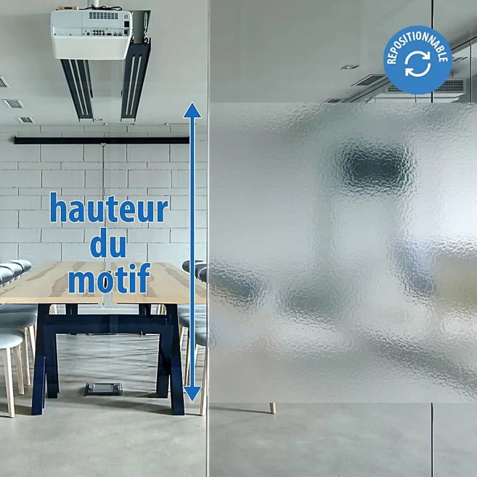 Film électrostatique dépoli effet verre cathédrale - 120 cm x 1 m - en Rouleau - DIMEXACT